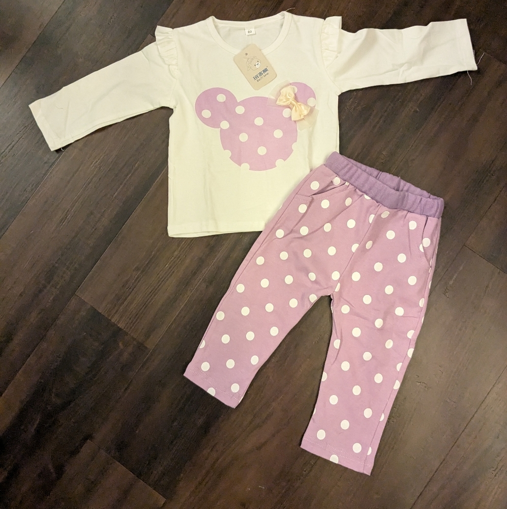 Disney Minnie Mouse White and Purple Outfit